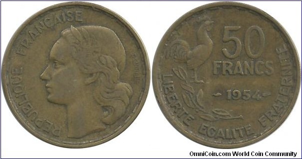 France 50 Francs 1954