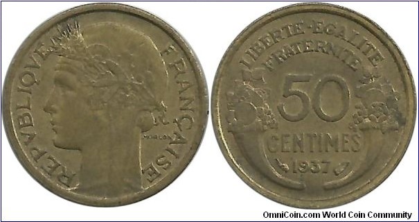 France 50 Centimes 1937