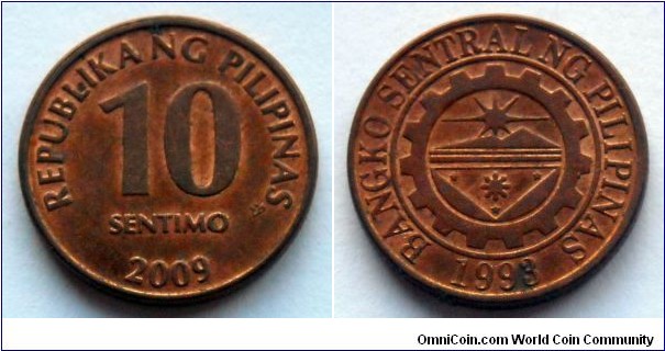 Philippines 10 sentimo.
2009