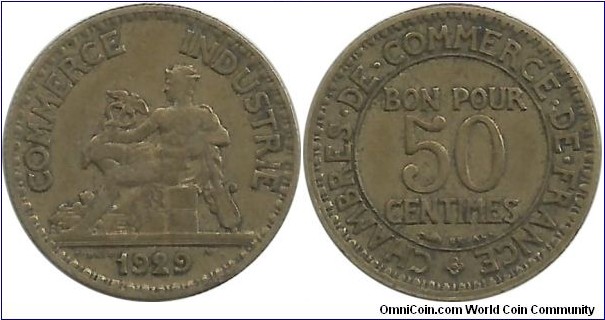 France 50 Centimes 1929 -Rare date-