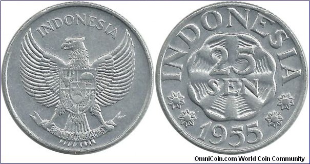 Indonesia 25 Sen 1955