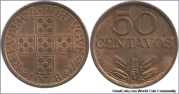 Portugal 50 Centavos 1978