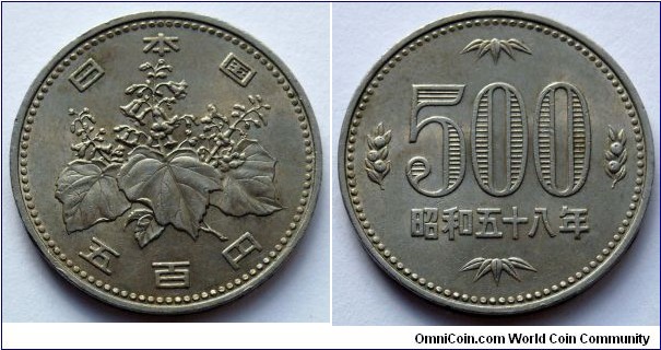 Japan 500 yen.
1983