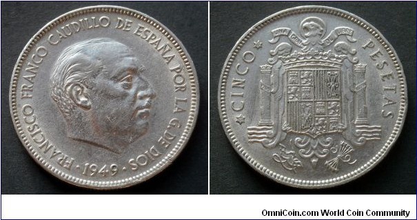 Spain 50 pesetas.
1949 (1950)