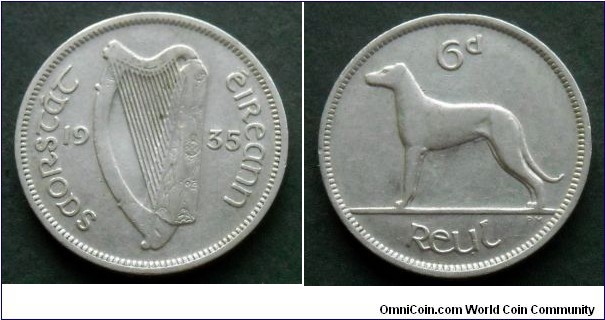 Ireland 6 pence.
1935