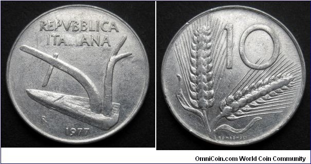 Italy 10 lire.
1977