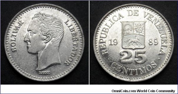Venezuela 25 centimos.
1989