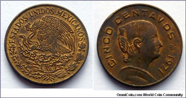 Mexico 5 centavos.
1971