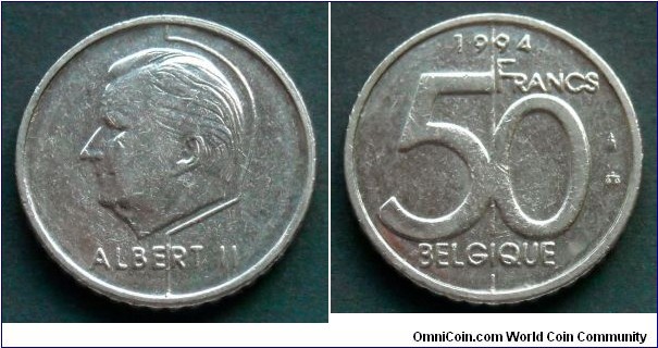 Belgium 50 francs.
1994, Belgique