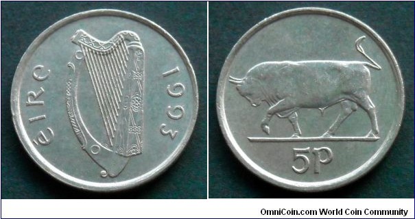 Ireland 5 pence.
1993