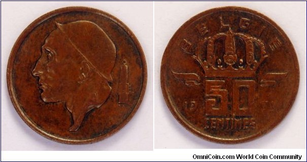 Belgium 50 centimes.
1971, Belgie