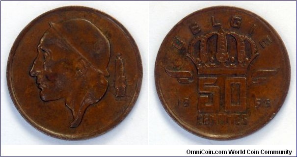 Belgium 50 centimes.
1965, Belgie