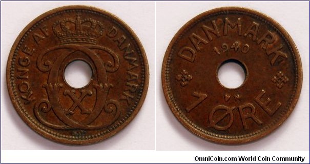 Denmark 1 ore.
1940