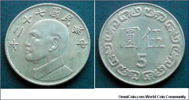Taiwan 5 yuan.
1983