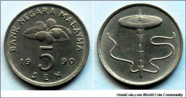 Malaysia 5 sen.
1990