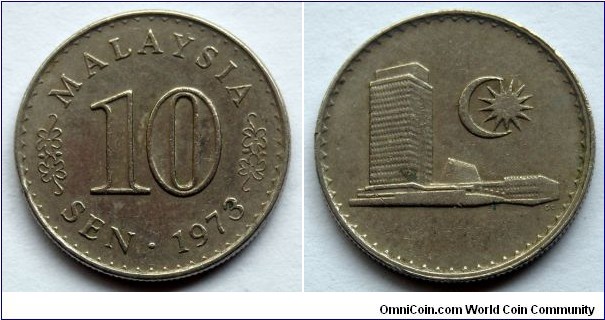 Malaysia 10 sen.
1973