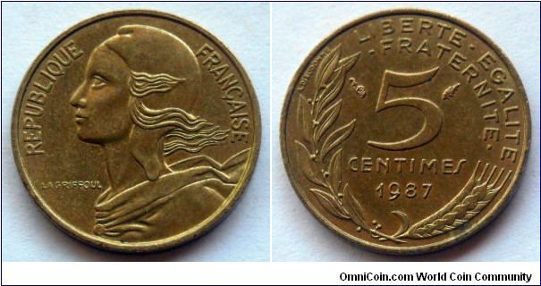 France 5 centimes.
1987