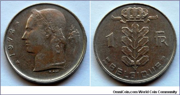 Belgium 1 franc.
1972, Belgique (II)