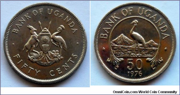 Uganda 50 cents.
1976