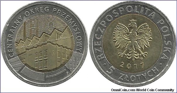 Poland 5 Złotych 2017 - Central Industrial District