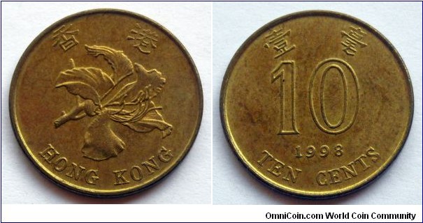 Hong Kong 10 cents.
1998