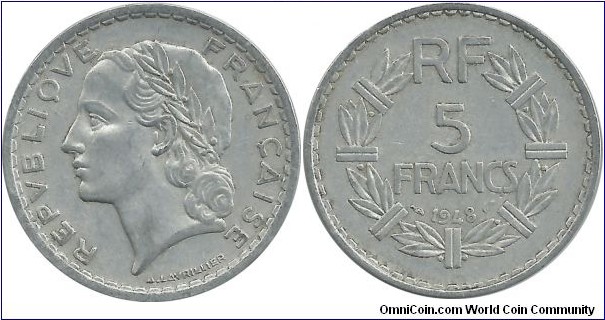France 5 Francs 1948