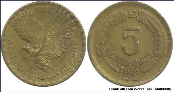 Chile 5 Centesimos 1965