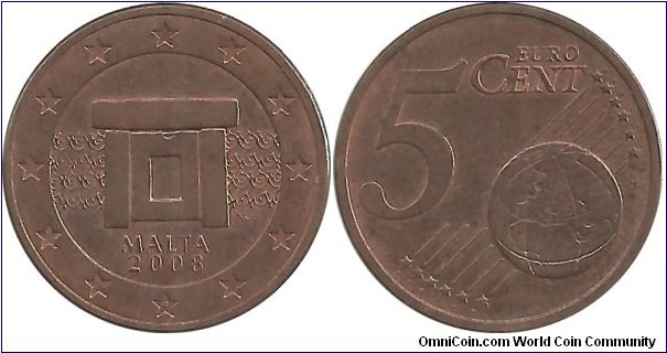 Malta 5 Eurocent 2008F