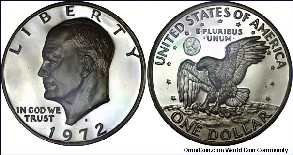 1972S PR69DCAM 90% silver Ike