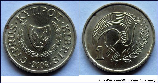 Cyprus 1 cent.
2003