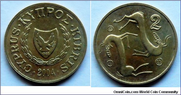 Cyprus 2 cents.
2004
