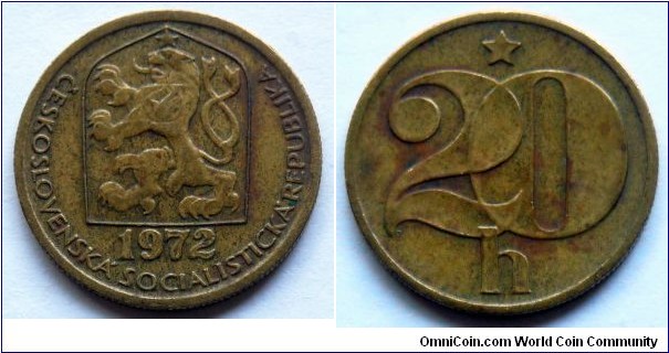 Czechoslovakia 20 haleru.
1972