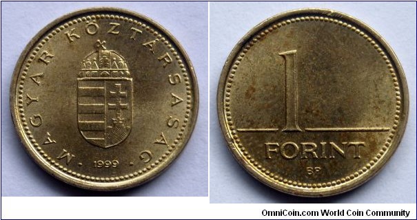 Hungary 1 forint.
1999