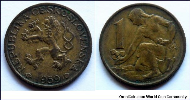 Czechoslovakia 1 koruna. 
1959