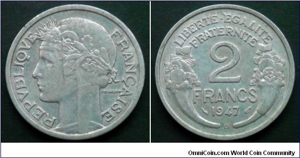 France 2 francs.
1947 B