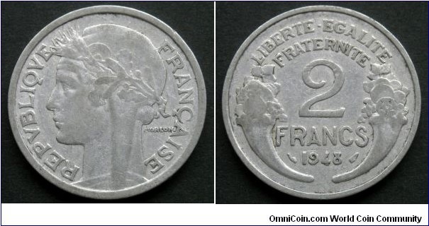 France 2 francs.
1948 (II)