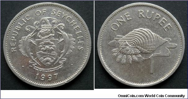 Seychelles 1 rupee.
1997