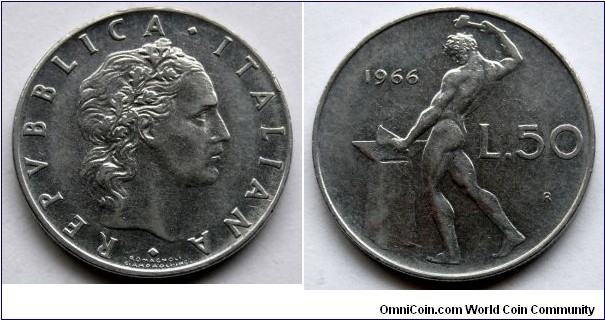 Italy 50 lire.
1966