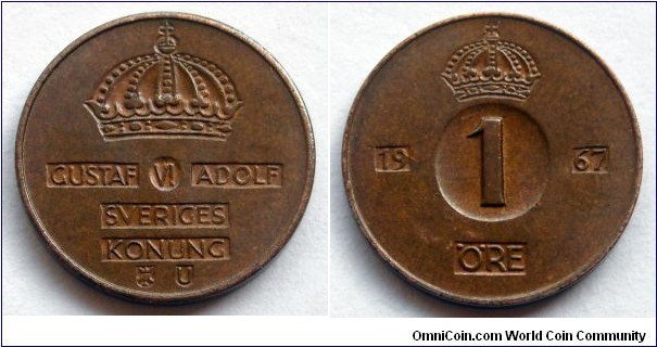 Sweden 1 ore.
1967