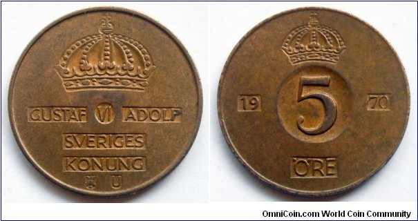 Sweden 5 ore.
1970