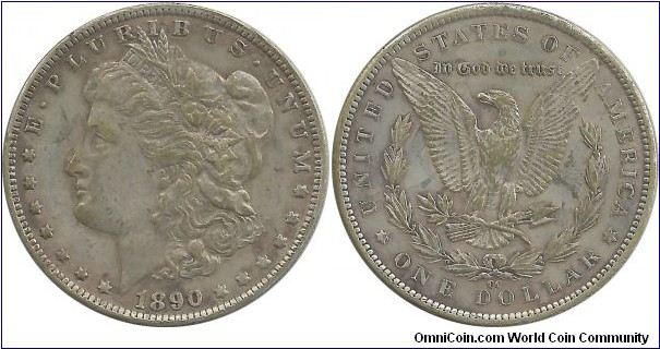 USA 1 Morgan-Dollar 1890CC (FAKE)