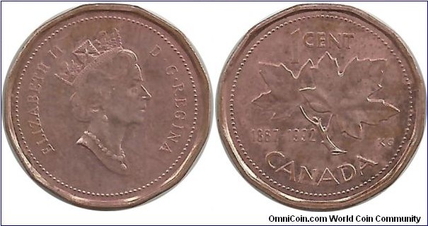 Canada 1 Cent 1867-1992 - 125th Year of Confederation