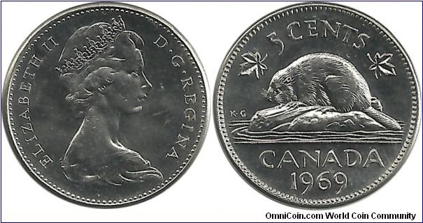 Canada 5 Cents 1969 (Unc.)