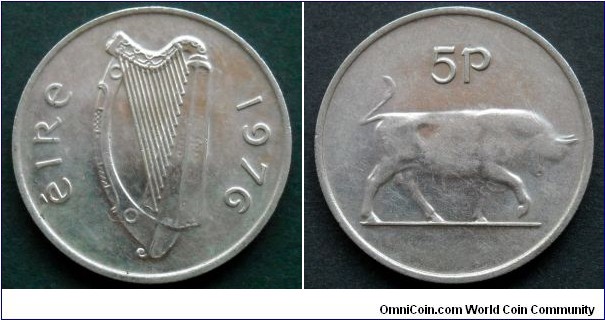 Ireland 5 pence.
1976