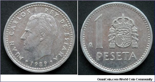 Spain 1 peseta.
1989