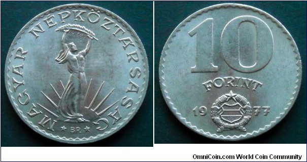 Hungary 10 forint.
1977