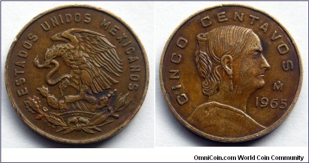 Mexico 5 centavos.
1965