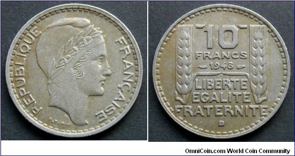 France 10 francs.
1948 B (II)
