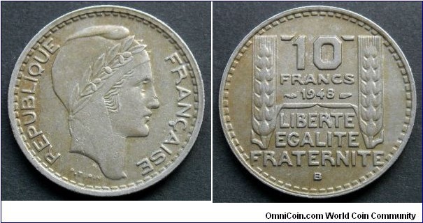 France 10 francs.
1948 B (II)
