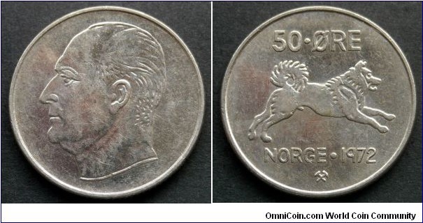 Norway 50 ore.
1972